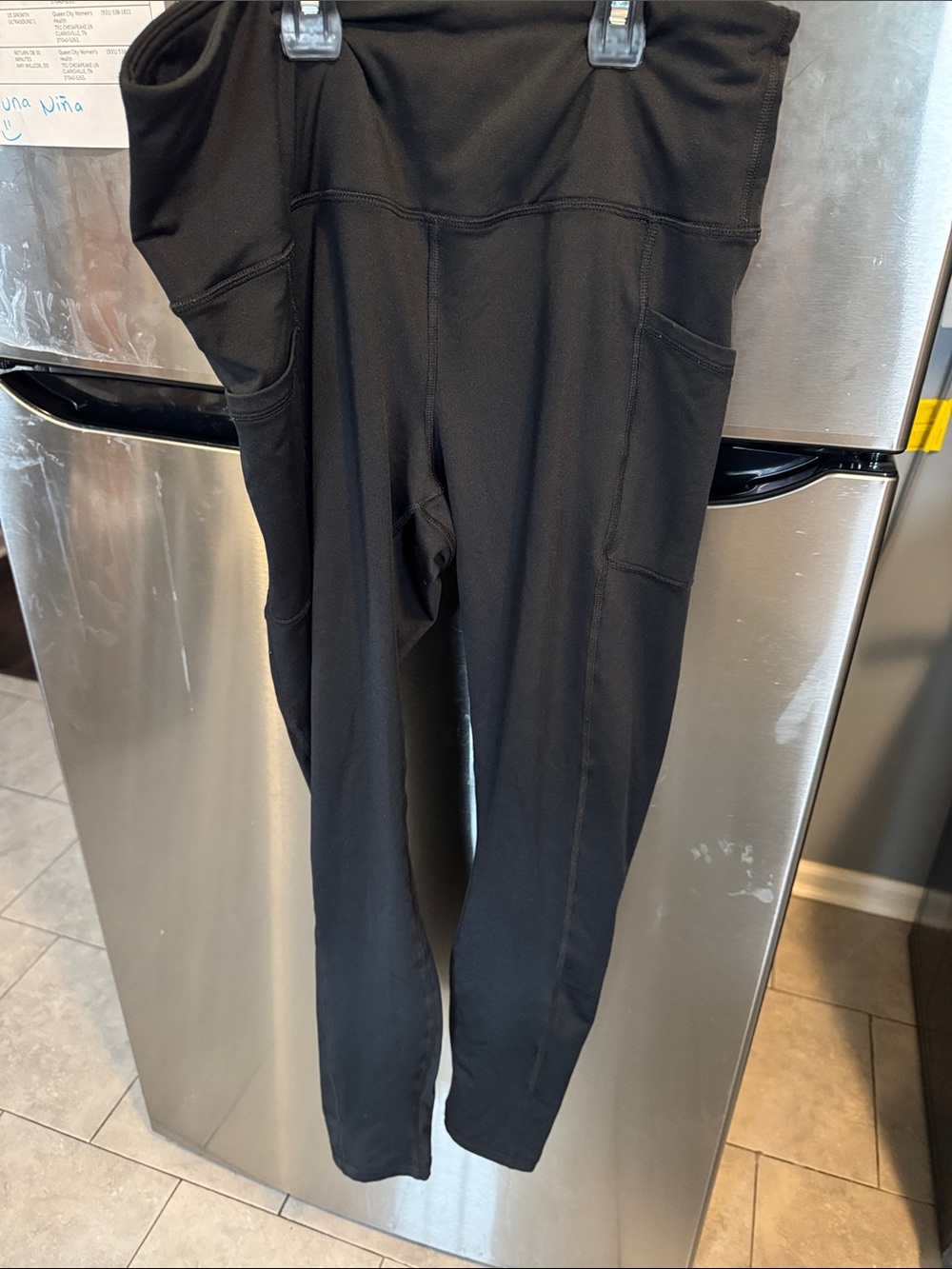 High-Waist Black Pocket Leggings for Women